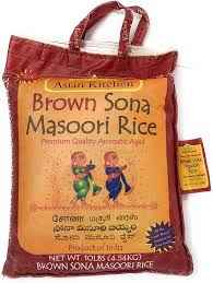 Asian Kitchen Brown Sonamasuri Sona Masoori Rice