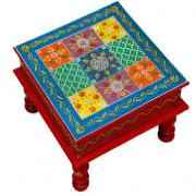 ICC Multi Colored (Peacock) Bajot Bajjot (12x12 Inch) Size