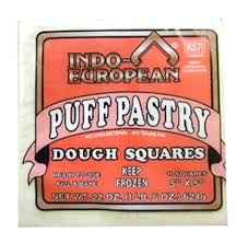 Indo European Puff Pastry Dough Squares