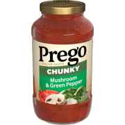 PREGO CHUNKY MUSHROOM And GREEN PEPPER SAUCE