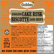EGGLESS CAKE RUSK GOLDEN