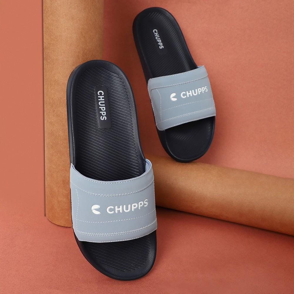 Chupps Mens Craft NAVY  GREY Flipflop  Sliders