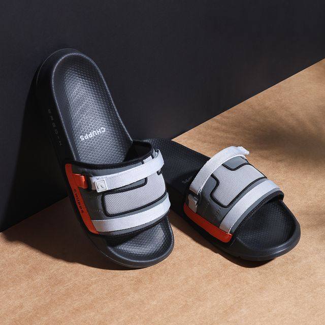 Chupps Mens REBEL Grey Flip flop Sliders