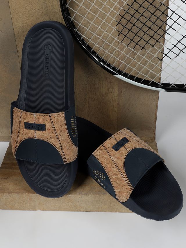 Chupps Mens Arc Navy Flip flop Sliders
