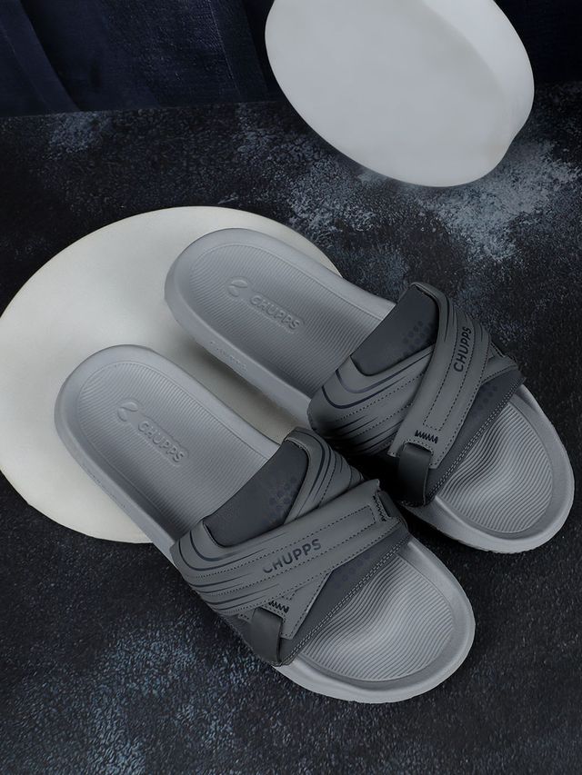 Chupps Mens VERTEX Grey Flip flop Sliders