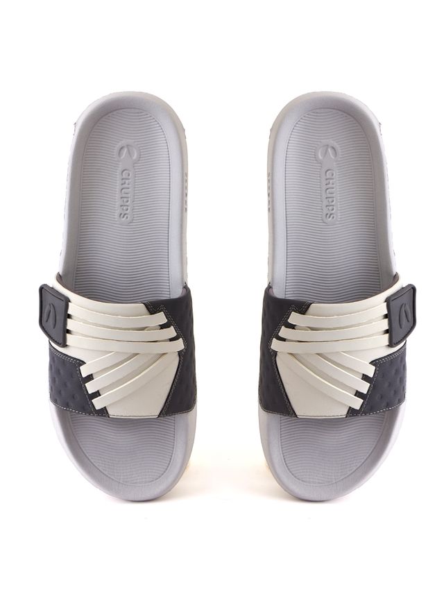 Chupps Mens Cross Grey Flip flop Sliders