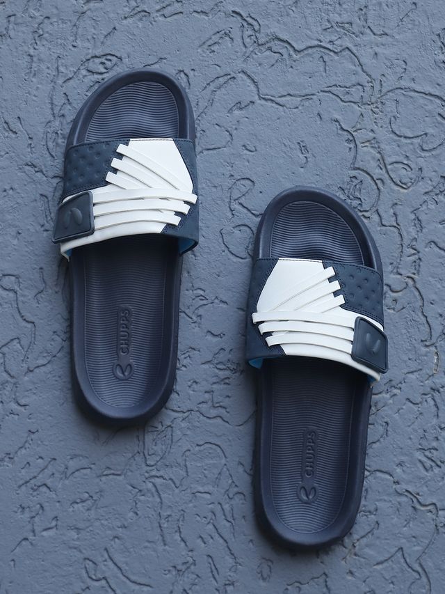 Chupps Mens Cross Navy Flip flop Sliders