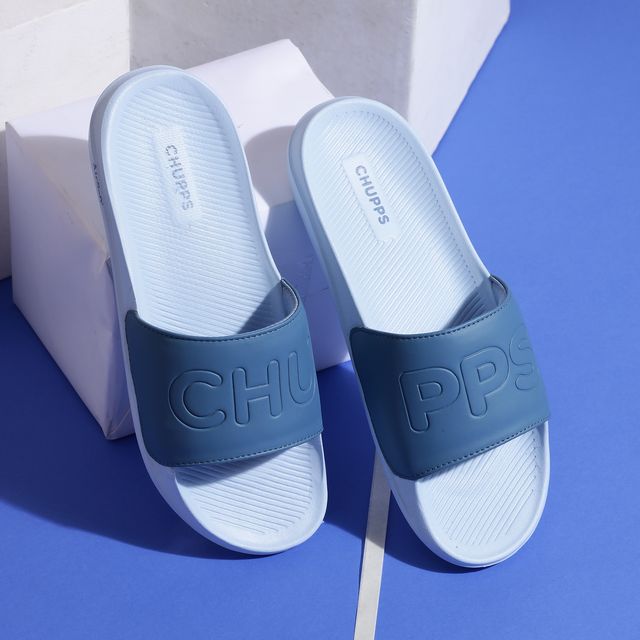 Chupps Mens Pure Sky Blue Flip flop Sliders