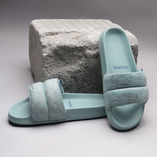Chupps Womens PUFF sky Blue Flip flop Sliders