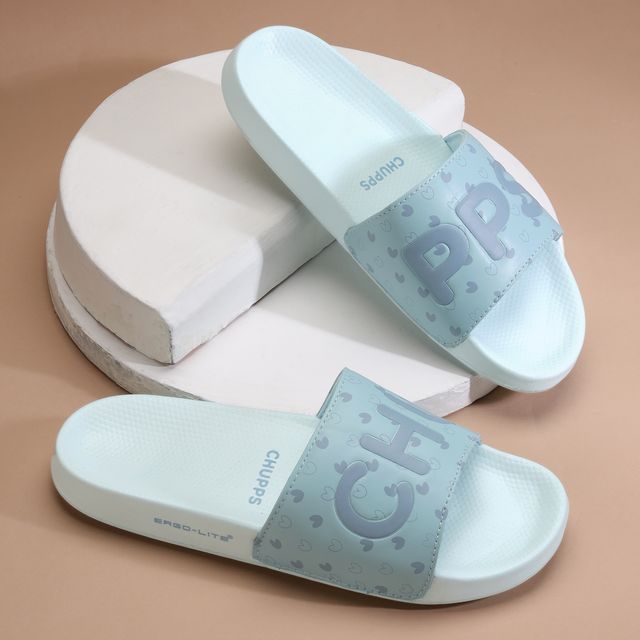 Chupps Womens LOVEBUG light Blue Flip flop Sliders