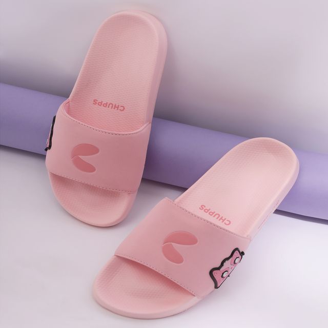 Chupps Womens NEKO Pink Flip flop Sliders