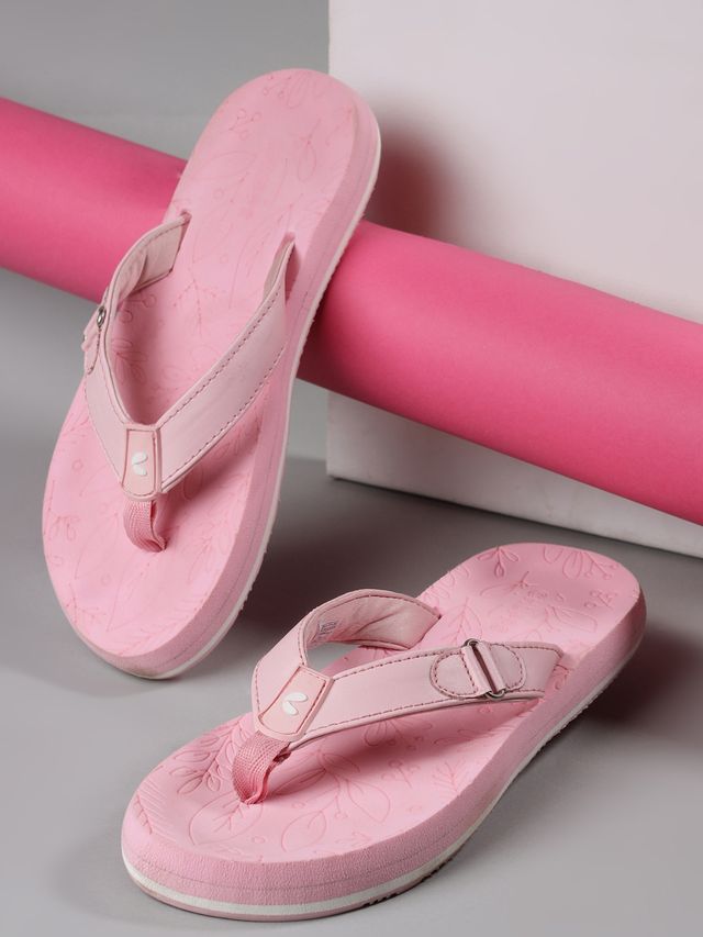 Chupps Womens Spring Pink Flip flop Sliders