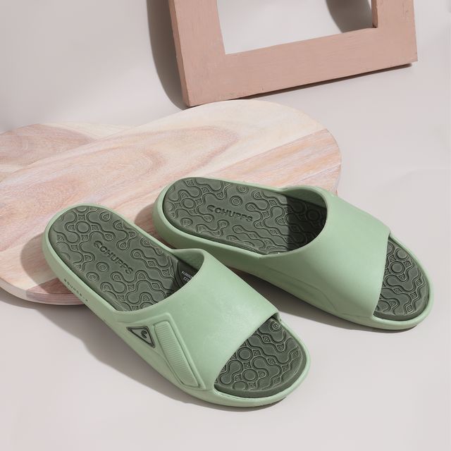 Chupps Womens Nova Sea Green Olive Flip flop Sliders