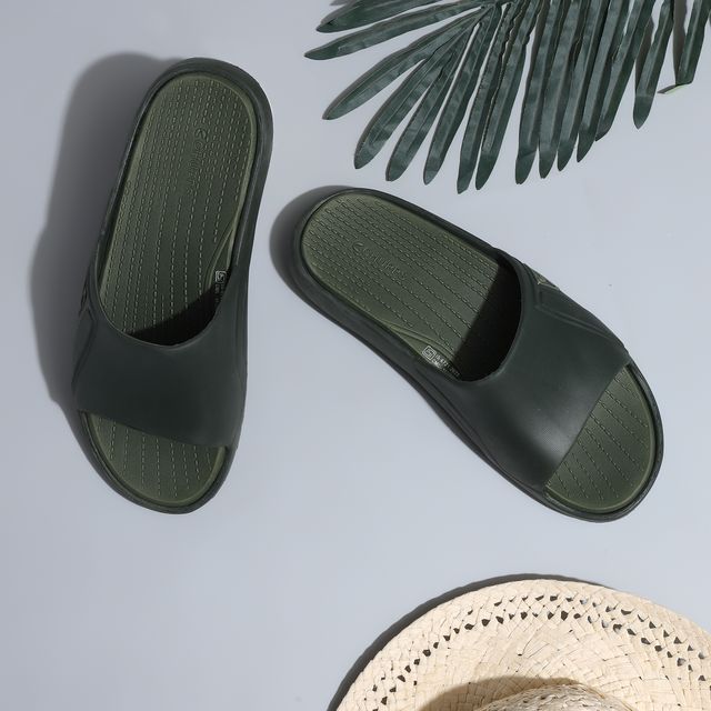 Chupps Mens Stride Olive Flip flop Sliders