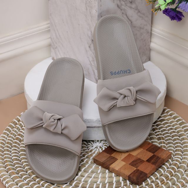 Chupps Womens Loop Grey Flip flop Sliders