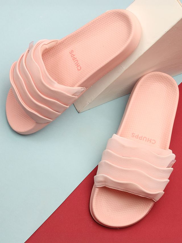 Chupps Womens Rose Pink Flip flop Sliders