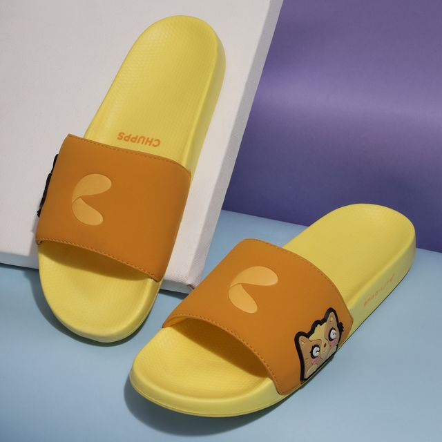 Chupps Womens Neko Yellow Flip flop Sliders