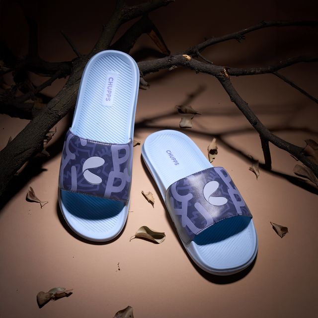 Chupps Mens TUMBLE Navy Sky Flip flop Sliders