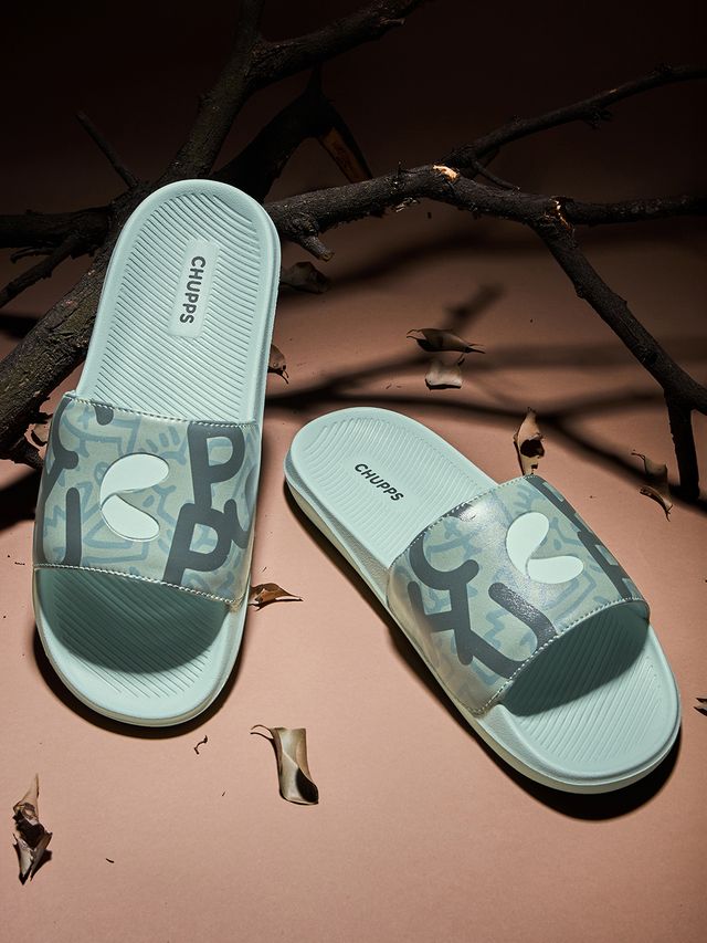 Chupps Mens TUMBLE Sea Green Flip flop Sliders