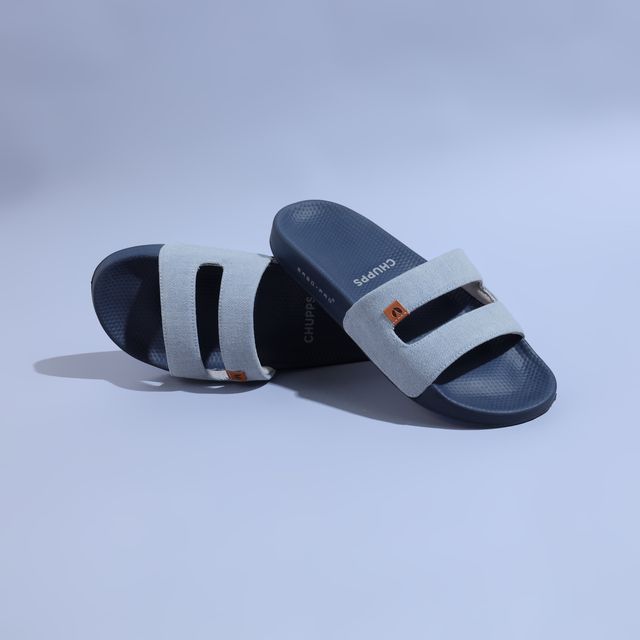 Chupps Womens Zella Denim Navy Flip flop Sliders