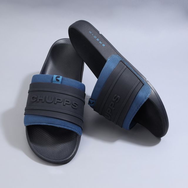 Chupps Mens ROVER Navy Blue Flip flop Sliders