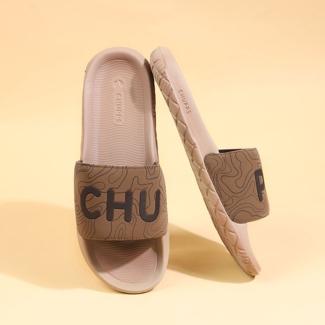 Chupps Mens Strata Beige Flip flop Sliders