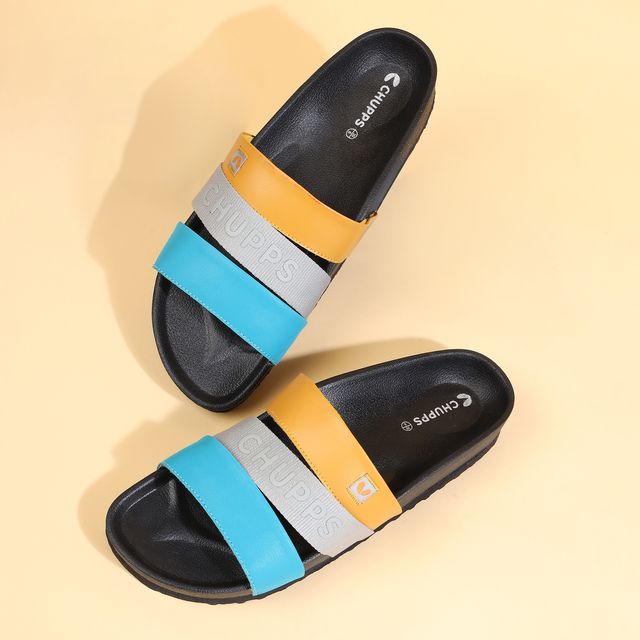 Chupps Womens Amora Caly Gold Flip flop Sliders