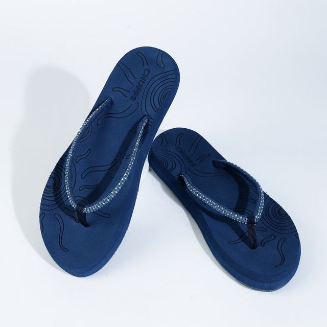 Chupps Womens solis navy Flip flop Sliders