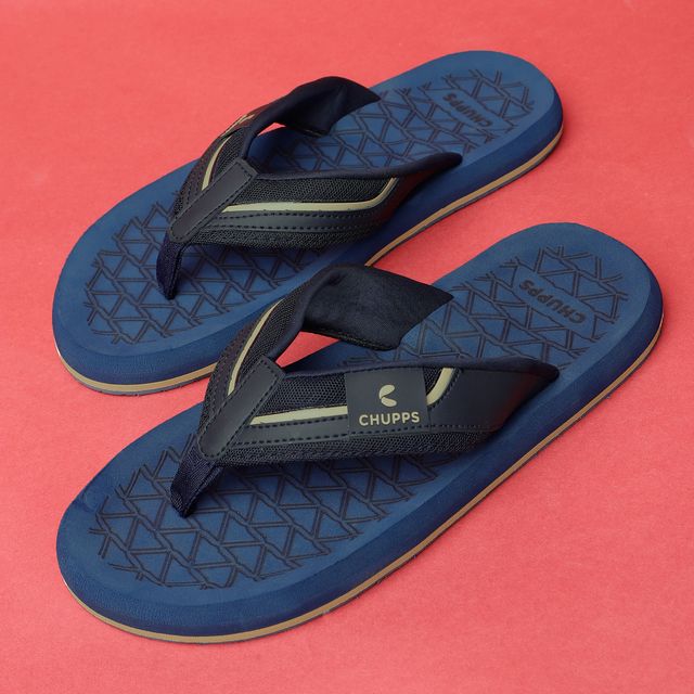 Chupps Mens GT GLADIATOR NAVY Flip flop Sliders