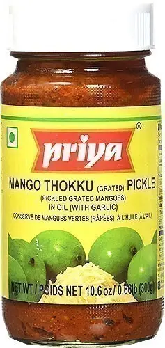 Priya Thokku (Shredded) Mango Pickle With Garlic