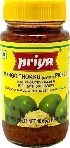Priya Thokku (Shredded) Mango Pickle Without Garlic