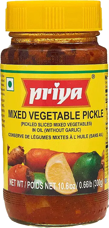 Priya Mixed Vegetable Pickle Without Garlic