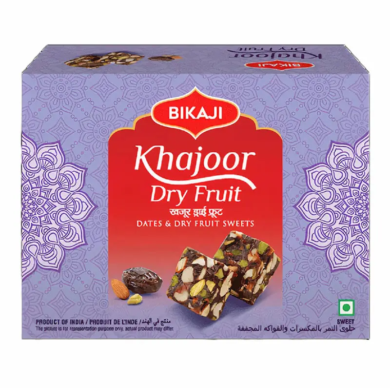Bikaji Khajoor Dry Fruit Burfee (Dates And Dry Fruits Sweet)