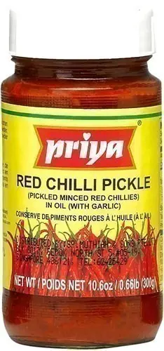 Priya Red Chili Pickle With Garlic