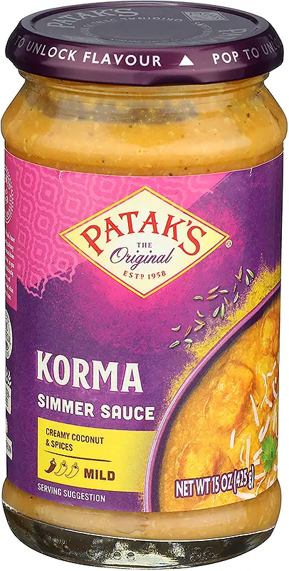 Patak's Korma Curry Simmer Sauce (Rich Creamy Coconut   Mild)