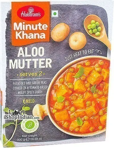 Haldirams Aloo Mutter   Minute Khana (Ready To Eat)
