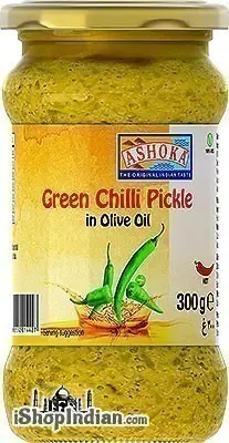 Ashoka Green Chilli Pickle In Olive Oil