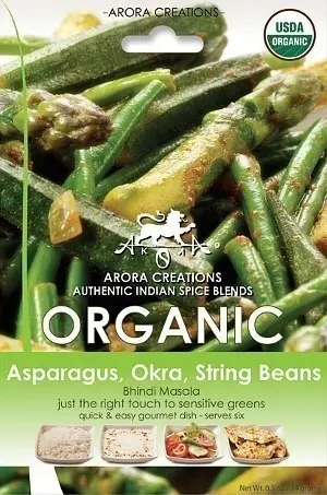 Arora Creations Organic Green Veggie (Asparagus  Okra  String Beans) Masala