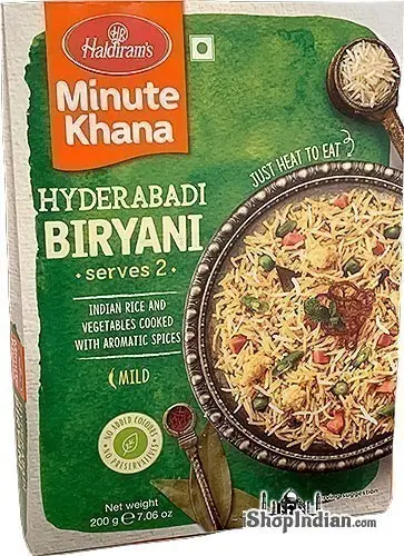 Haldirams Hyderabadi Biryani   Minute Khana (Ready To Eat)