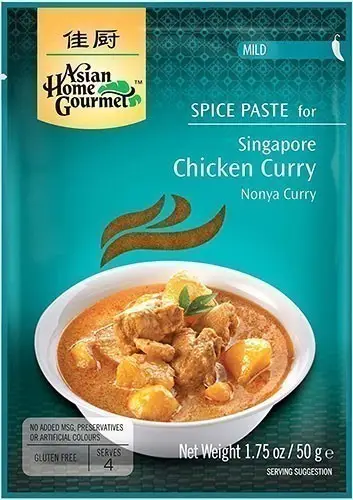 Asian Home Gourmet Singapore Chicken Curry Spice Paste   Mild