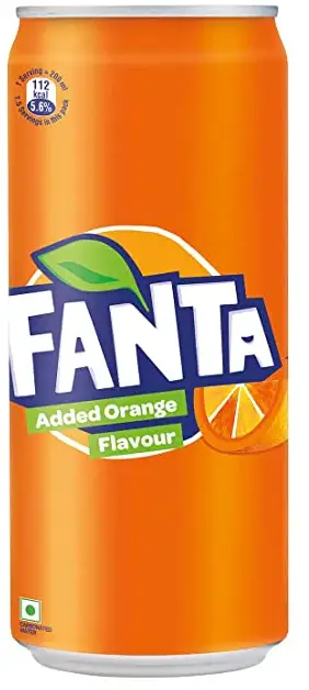 Fanta Orange Flavor Soda  Can  India