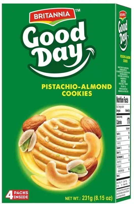 Britannia Good Day Pistachio And Almond Cookies