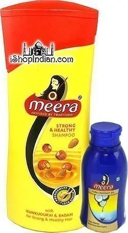Meera Strong And Healthy Shampoo With Kunkudukai (Aritha) And Badam (Almond)