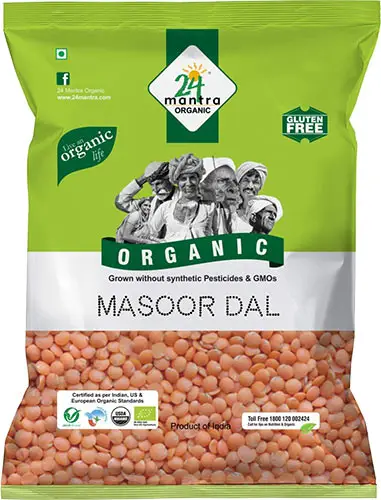24 Mantra Organic Masoor Dal (Red Lentil)