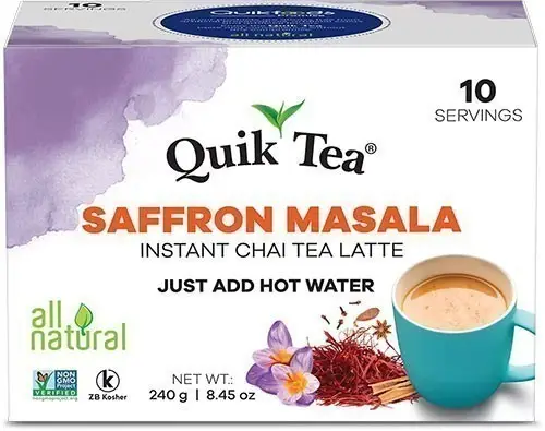 Quik Tea   Instant Saffron Masala Chai (10 Pack)