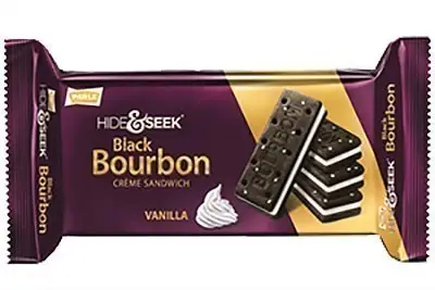 Parle Hide And Seek Black Bourbon Creme Sandwich   Vanilla
