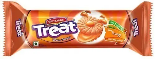 Britannia Treat Biscuits   Orange Cream Flavor