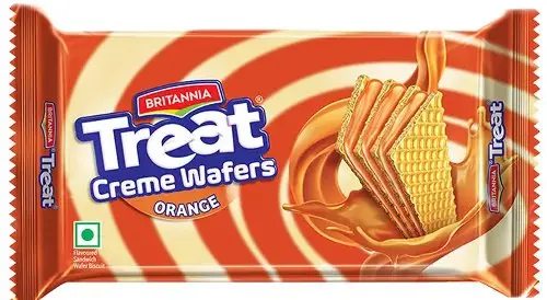 Britannia Treat Creme Wafers   Orange