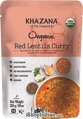 Khazana Organic Red Lentils Curry (Ready To Eat)