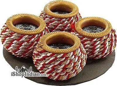 Dandiya Matki Diya (Red)